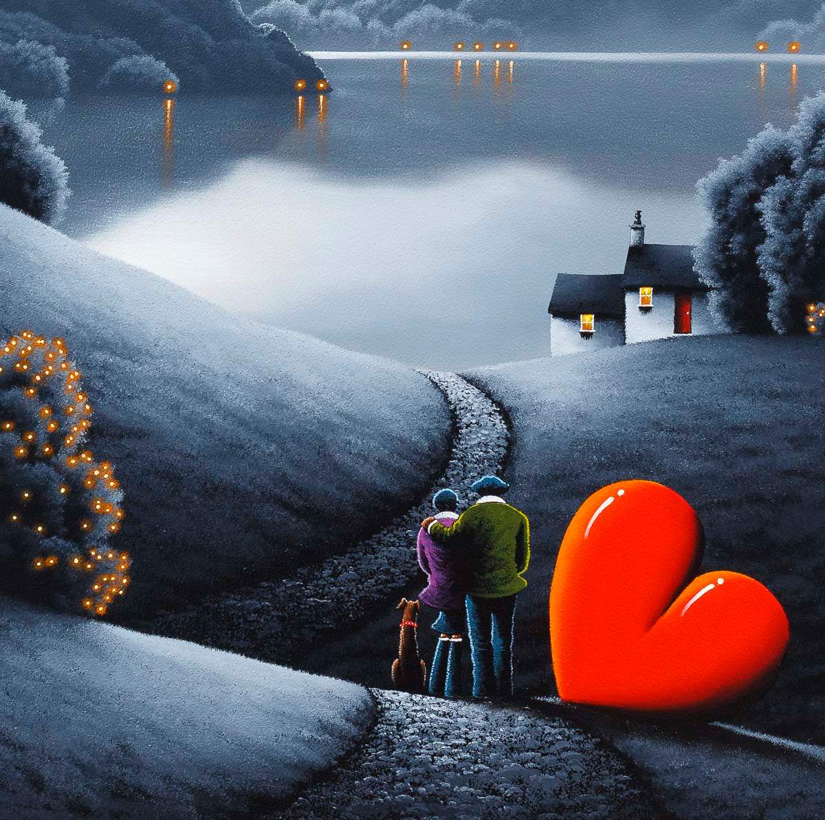 Winter Walks - Original SOLD by artist David Renshaw - Wyecliffe Galleries