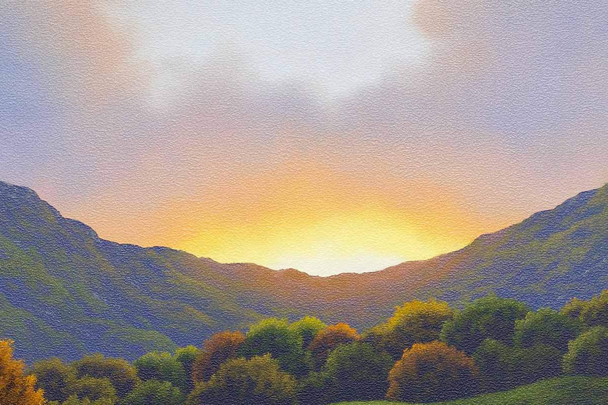 You and Me Together - Original - SOLD by artist David Renshaw - Wyecliffe Galleries