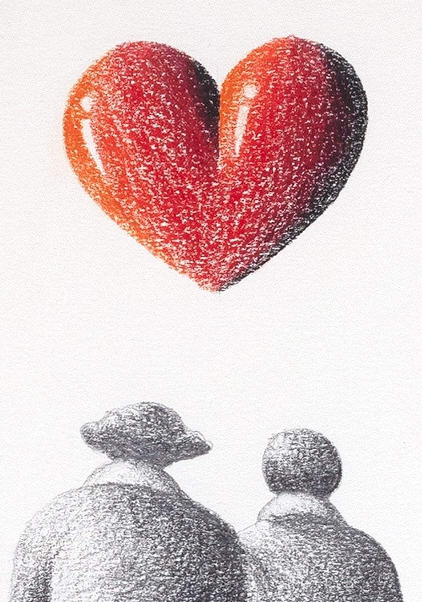 You, Me and Bernard - Original Sketch - SOLD by artist David Renshaw - Wyecliffe Galleries