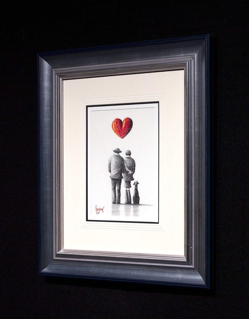 You, Me and Bernard - Original Sketch - SOLD by artist David Renshaw - Wyecliffe Galleries