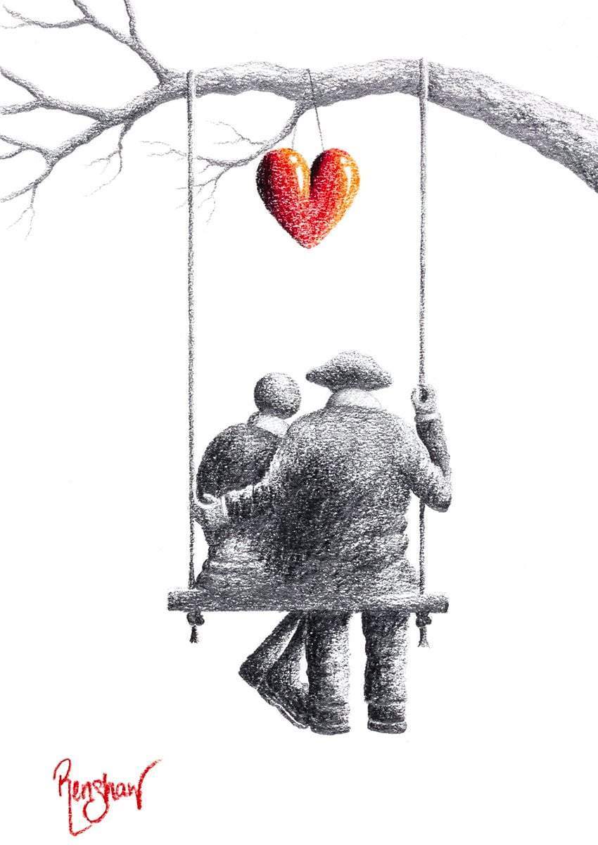 Young at Heart - Original - SOLD by artist David Renshaw - Wyecliffe Galleries