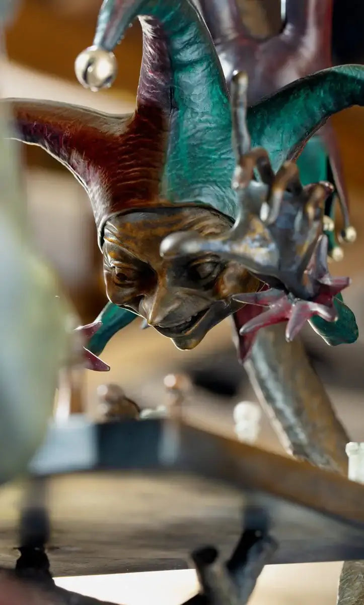 A Game of Chess - Bronze Sculpture (Large) - Edition by artist David Goode - Wyecliffe Galleries