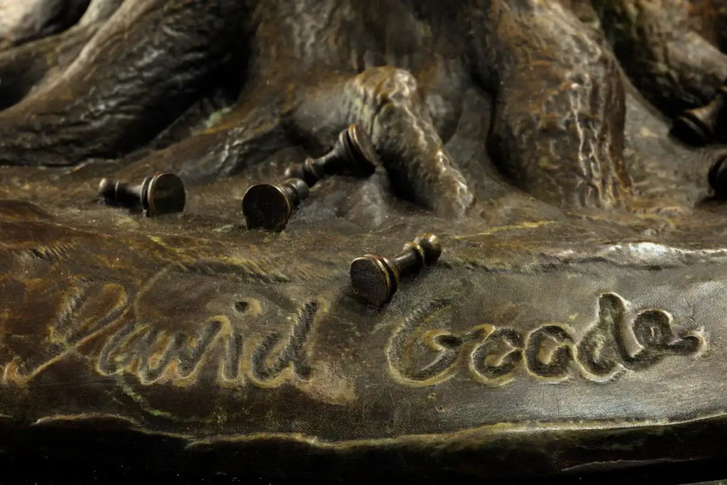 A Game of Chess - Bronze Sculpture (Large) - Edition by artist David Goode - Wyecliffe Galleries