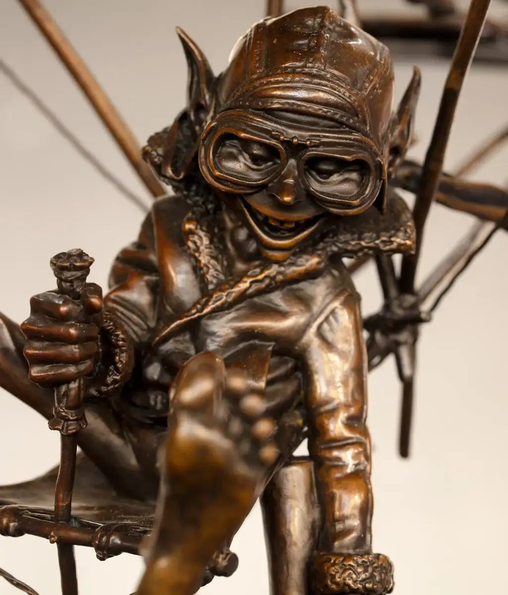 The Aviator - Bronze Sculpture (Miniature) - Edition by artist David Goode - Wyecliffe Galleries