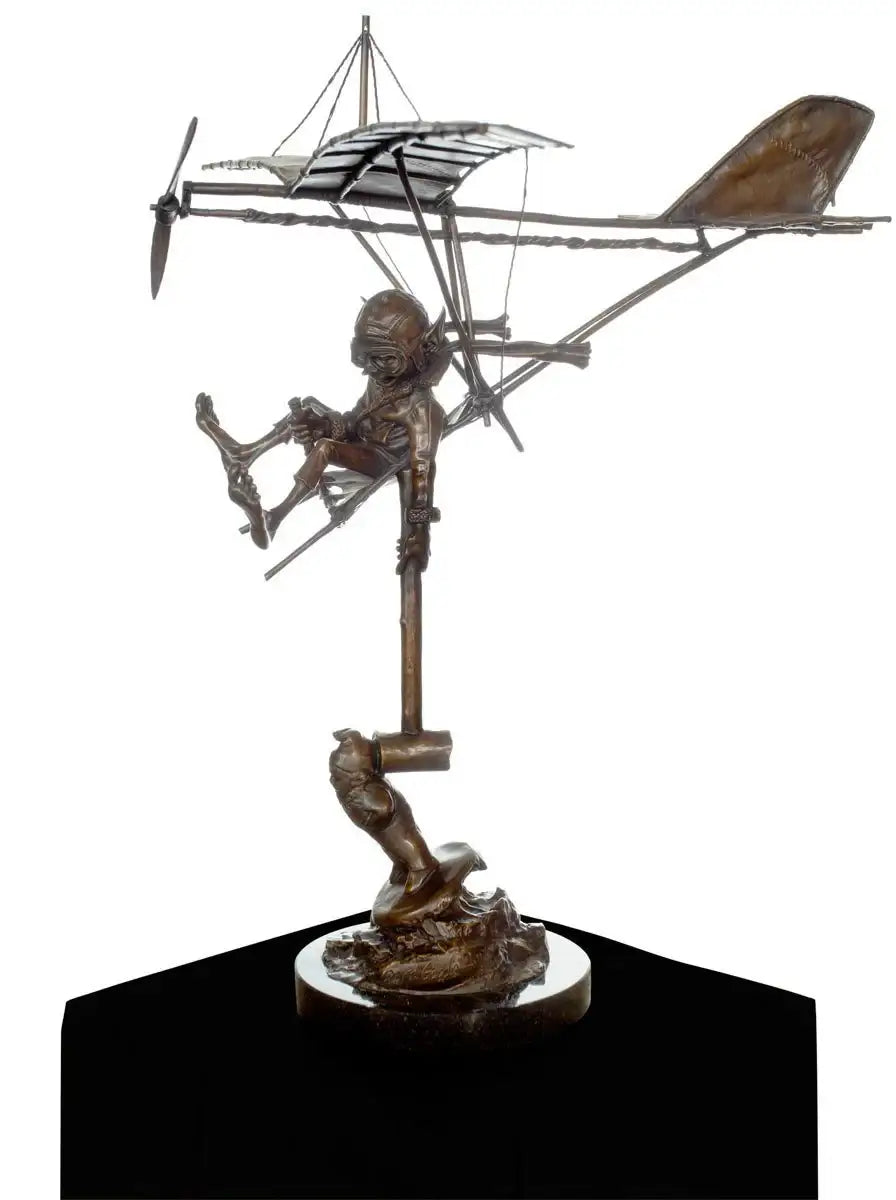The Aviator - Bronze Sculpture (Miniature) - Edition by artist David Goode - Wyecliffe Galleries