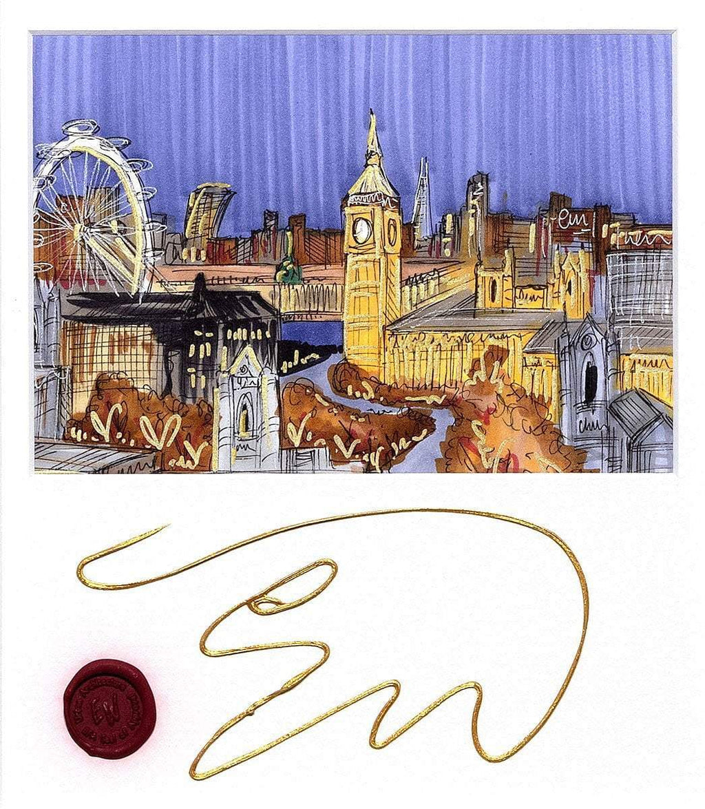 A Rooftop View - Original - SOLD by artist Edward Waite - Wyecliffe Galleries