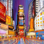 Adverts In NYC - Original - SOLD by artist Edward Waite - Wyecliffe Galleries