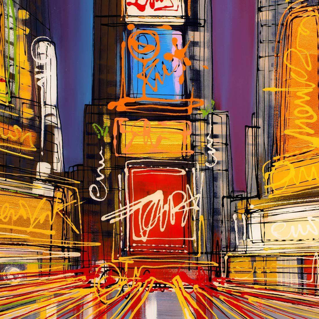 Adverts In NYC - Original - SOLD by artist Edward Waite - Wyecliffe Galleries