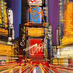 Adverts In NYC - Original - SOLD by artist Edward Waite - Wyecliffe Galleries