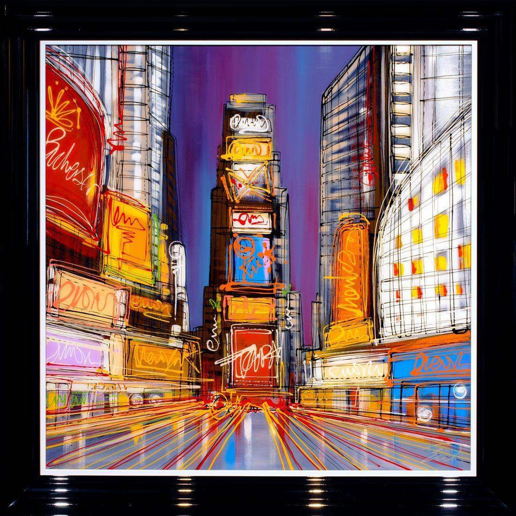 Adverts In NYC - Original - SOLD by artist Edward Waite - Wyecliffe Galleries