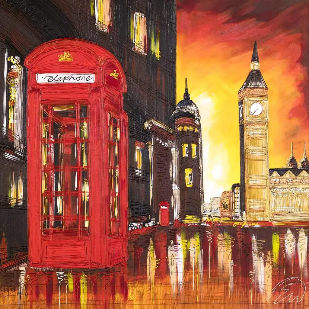 Golden Westminster - Original - SOLD by artist Edward Waite - Wyecliffe Galleries