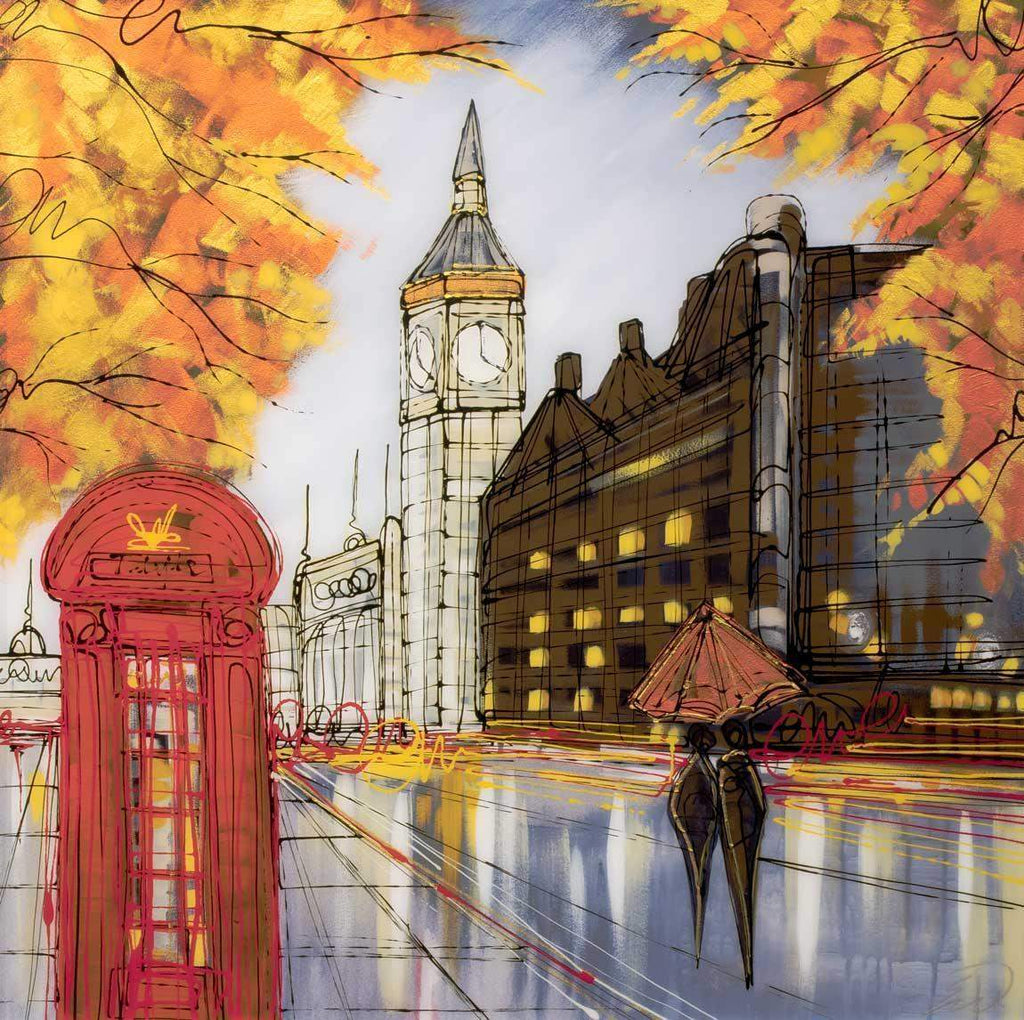 London's Romance - Original - SOLD by artist Edward Waite - Wyecliffe Galleries