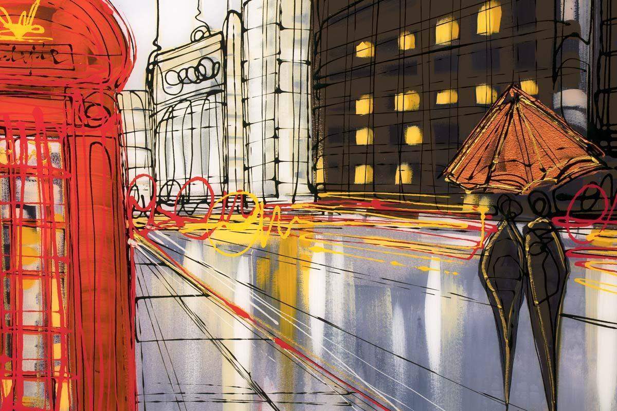 London's Romance - Original - SOLD by artist Edward Waite - Wyecliffe Galleries