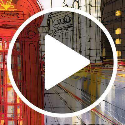 London's Romance - Original - SOLD by artist Edward Waite - Wyecliffe Galleries