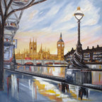 Romance on the Riverside - SOLD by artist Edward Waite - Wyecliffe Galleries