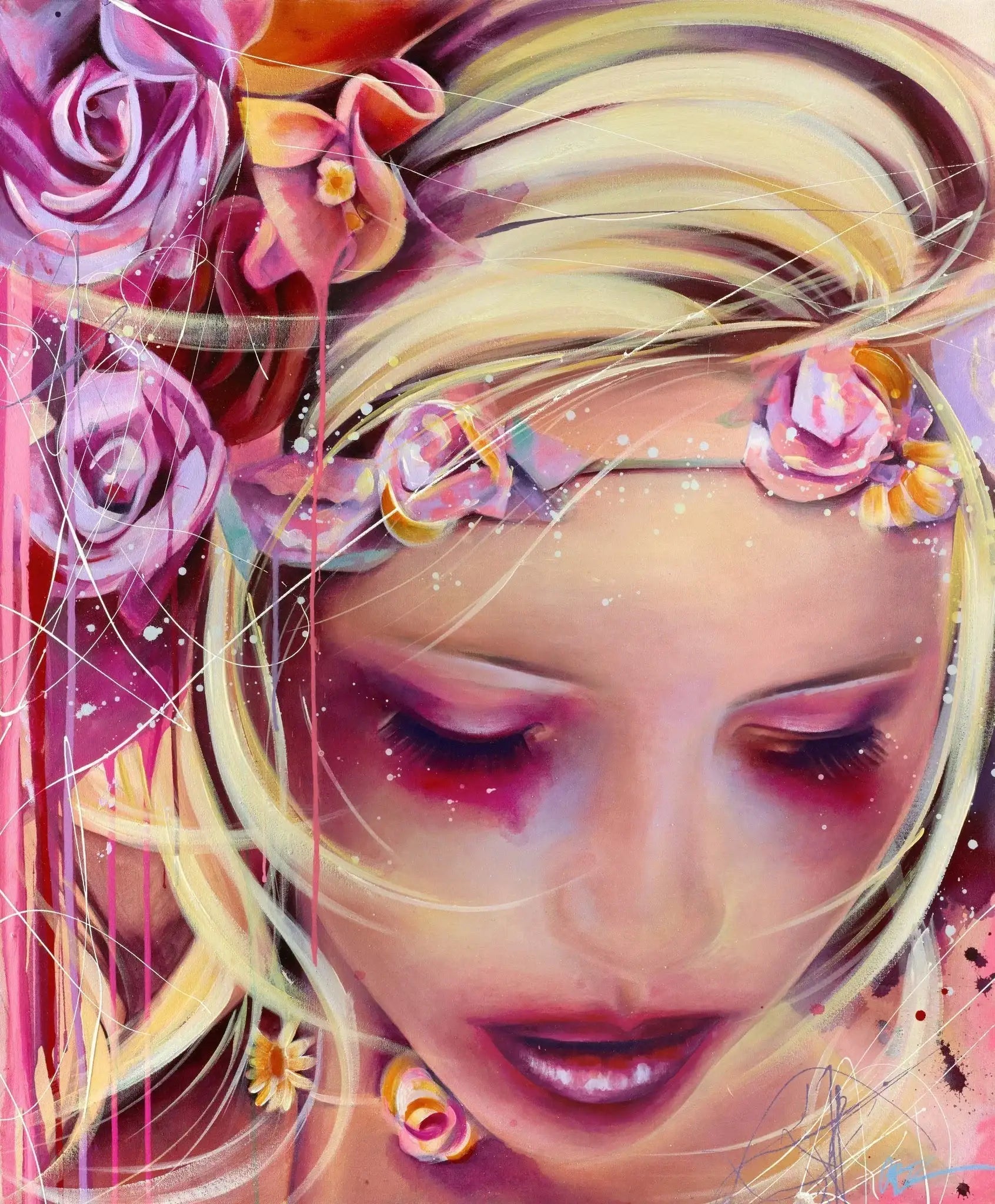 Caladium - Original - SOLD by artist Emma Grzonkowski - Wyecliffe Galleries