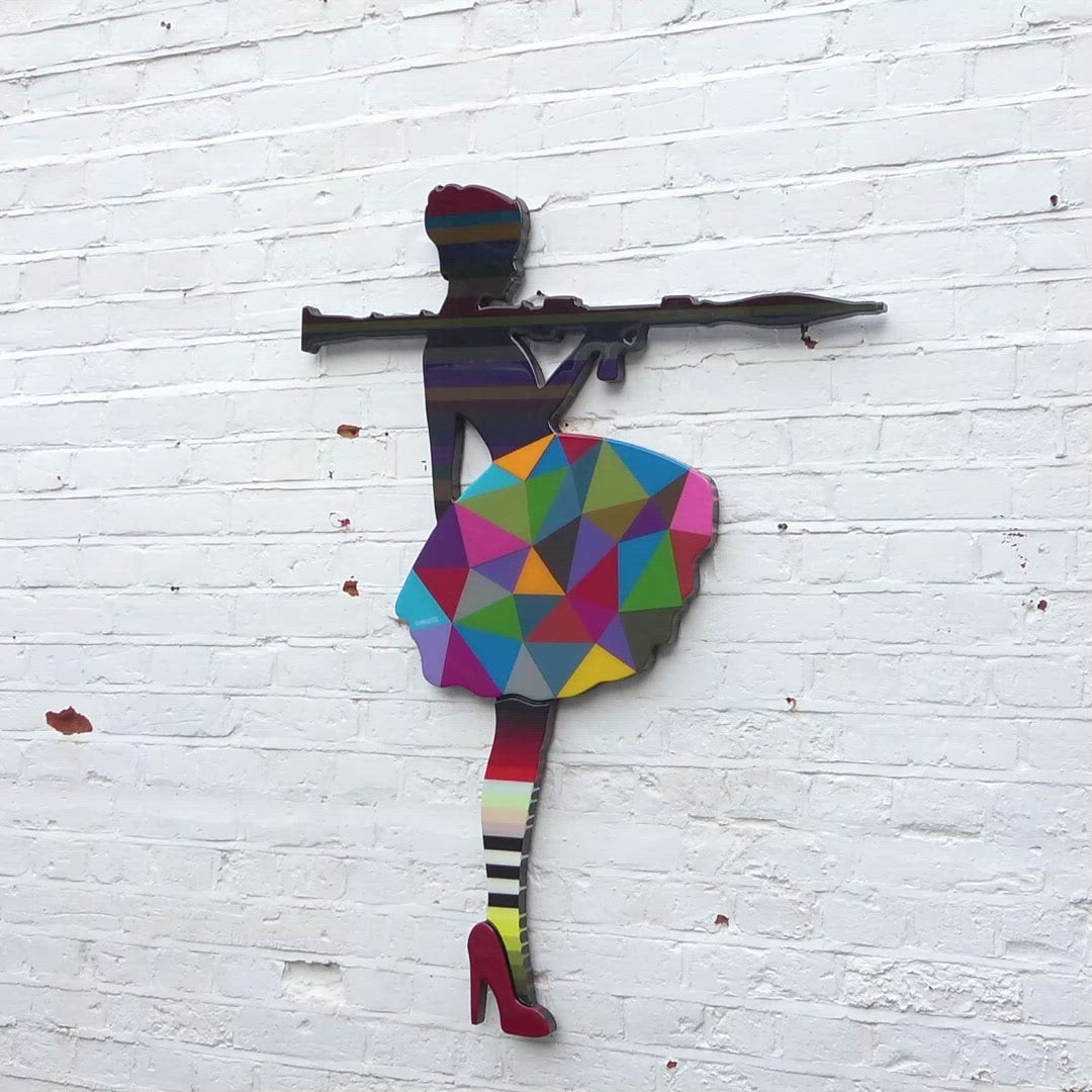 Bazooka Jo Geometric - Two Part Wall Sculpture - Original - SOLD