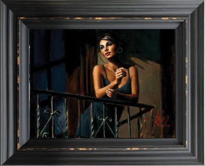 Saba at the Balcony VII - SOLD OUT by artist Fabian Perez - Wyecliffe Galleries
