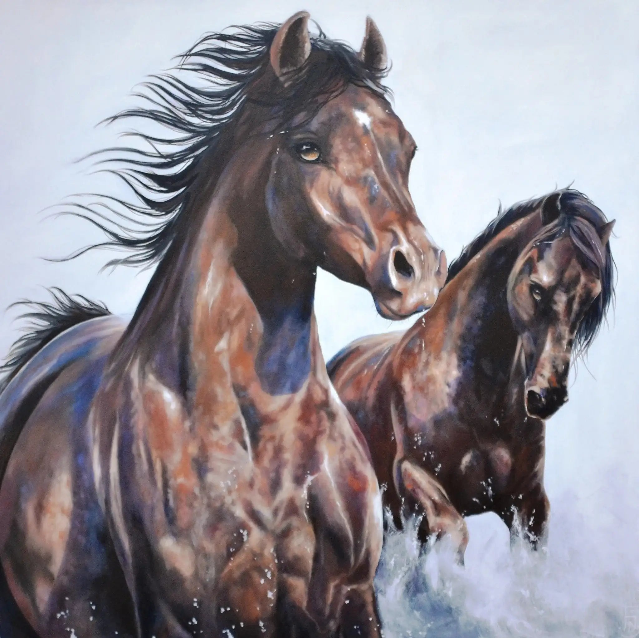 Atlanta & Abe - SOLD by artist Faye Nasser-Joley - Wyecliffe Galleries
