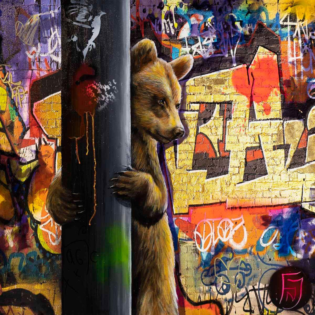 Hide - Original - SOLD by artist Faye Nasser Joley - Wyecliffe Galleries