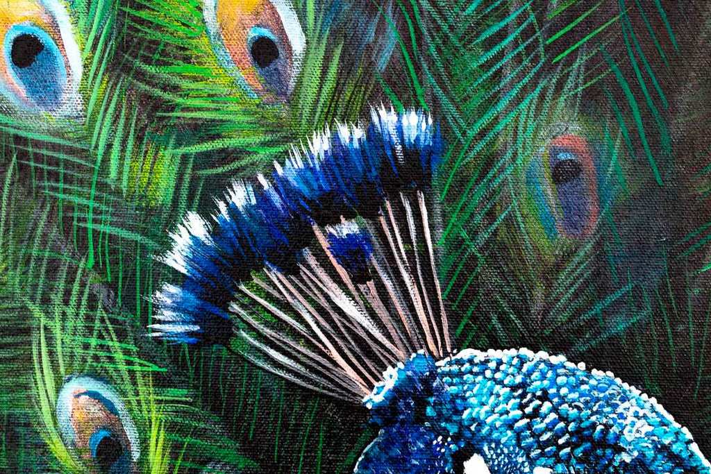 Peacock Teion - Original by artist Faye Nasser-Joley - Wyecliffe Galleries