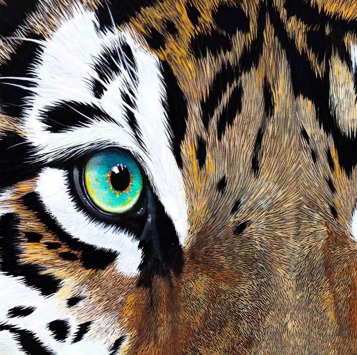 Tiger Kaito - Original by artist Faye Nasser Joley - Wyecliffe Galleries