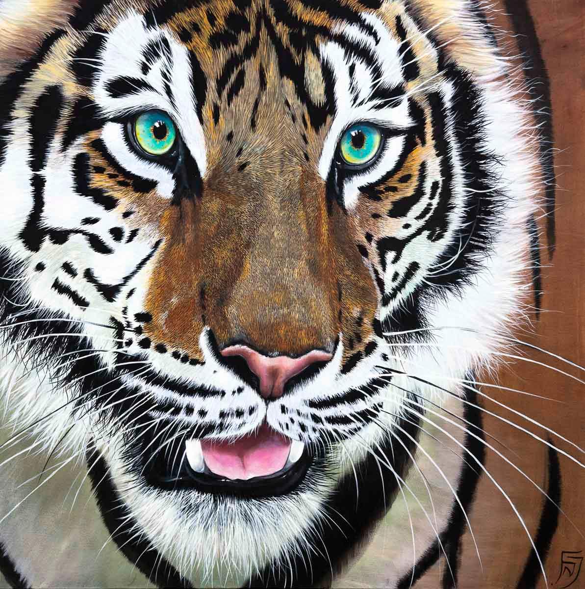 Tiger Kaito - Original by artist Faye Nasser Joley - Wyecliffe Galleries