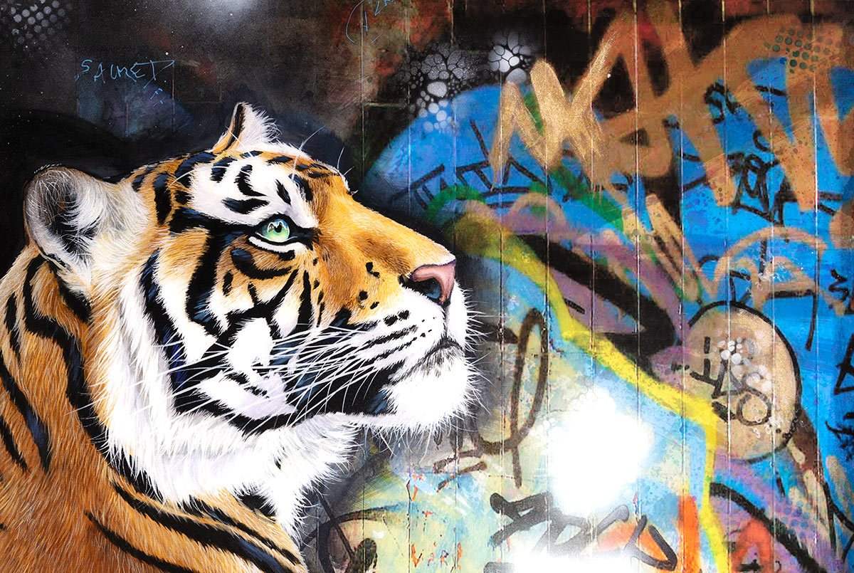 Urban Legend - SOLD by artist Faye Nasser Joley - Wyecliffe Galleries