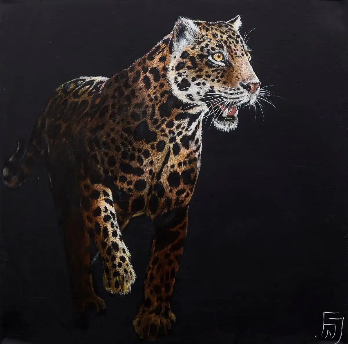 Yaguara - Original by artist Faye Nasser-Joley - Wyecliffe Galleries