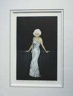 Jean Harlow in a Satin Gown - SOLD by artist Frank Martin - Wyecliffe Galleries