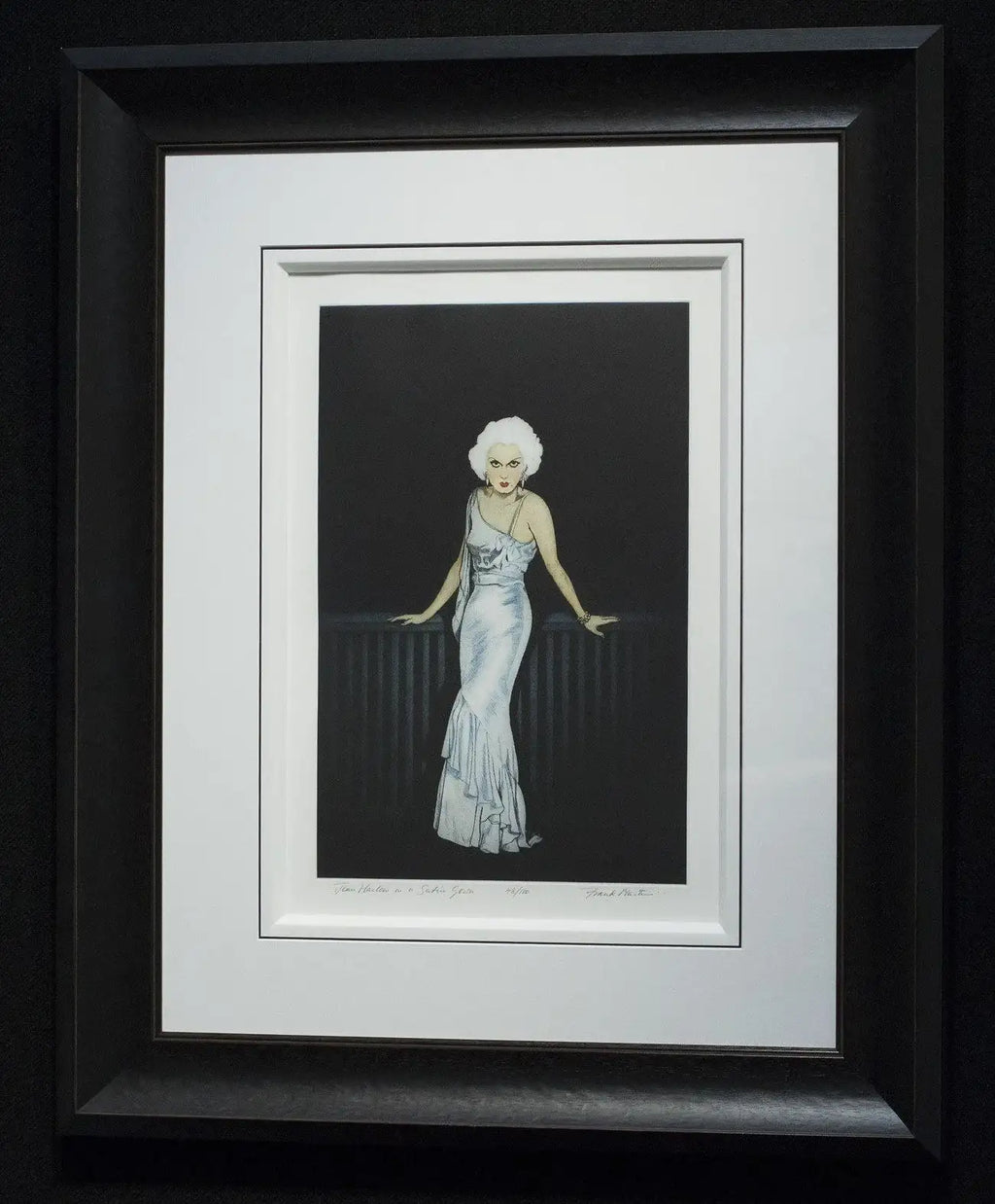Jean Harlow in a Satin Gown - SOLD by artist Frank Martin - Wyecliffe Galleries