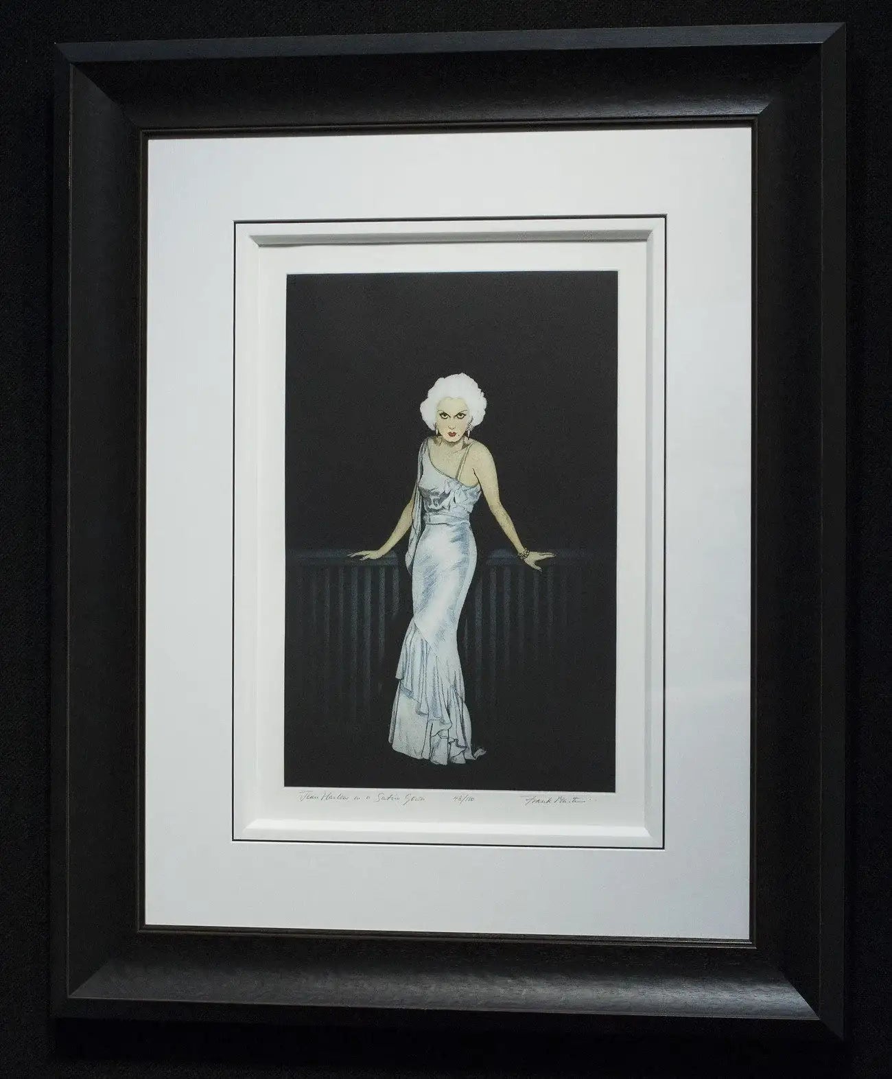 Jean Harlow in a Satin Gown - SOLD by artist Frank Martin - Wyecliffe Galleries