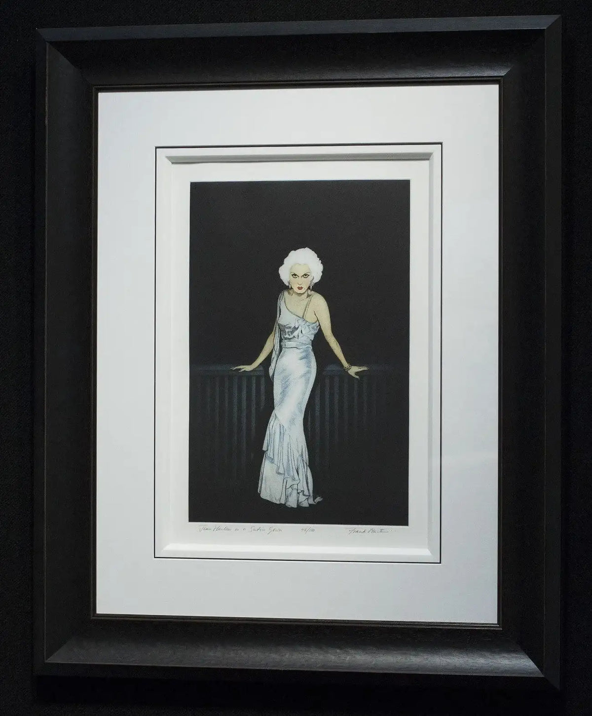 Jean Harlow in a Satin Gown - SOLD by artist Frank Martin - Wyecliffe Galleries