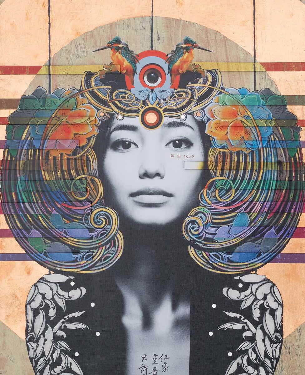 Sphinx Phoenix Byobu - Edition - SOLD OUT by artist Gareth Tristan Evans - Wyecliffe Galleries