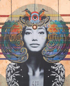 Sphinx Phoenix Byobu - Edition - SOLD OUT by artist Gareth Tristan Evans - Wyecliffe Galleries