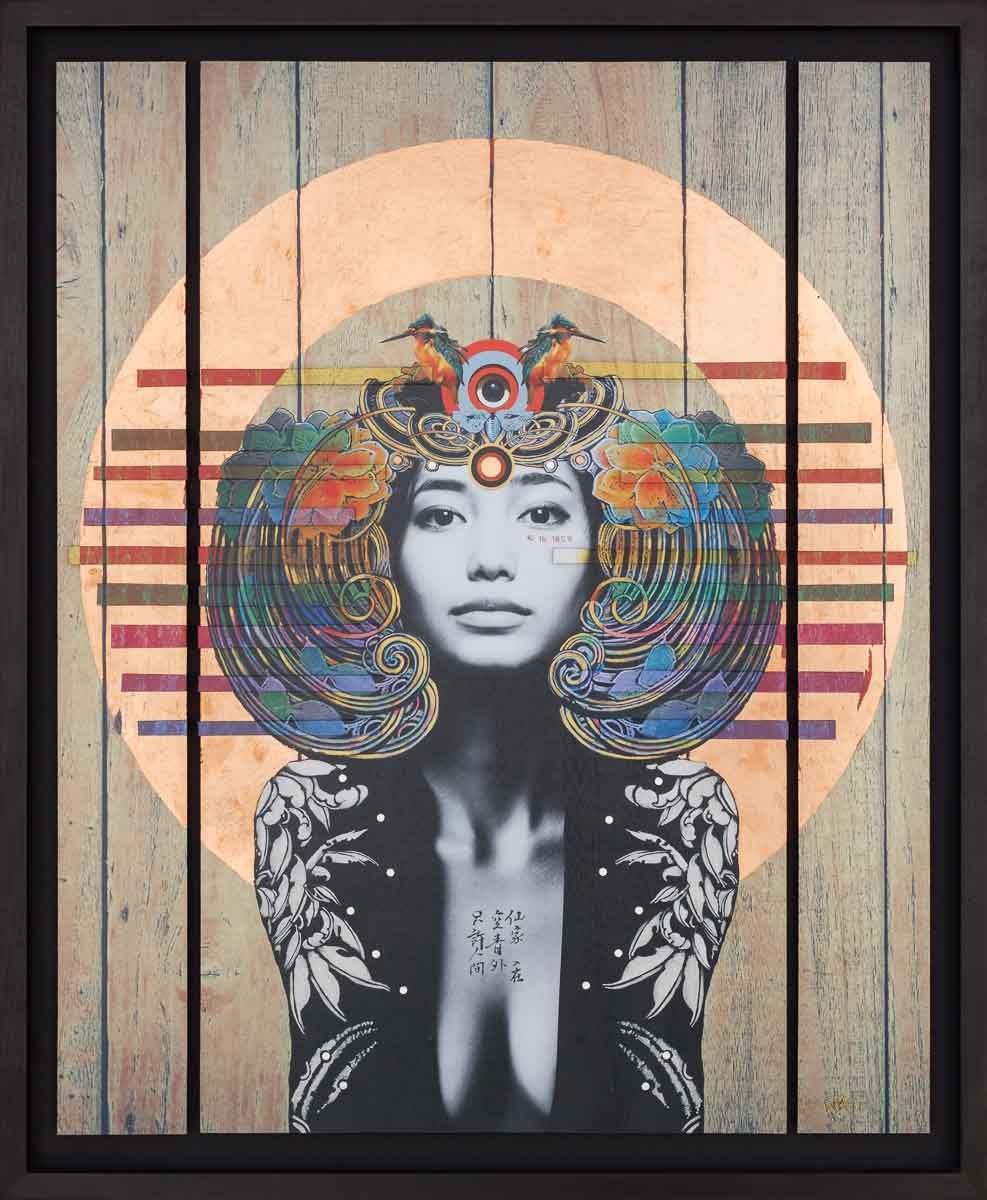 Sphinx Phoenix Byobu - Edition - SOLD OUT by artist Gareth Tristan Evans - Wyecliffe Galleries