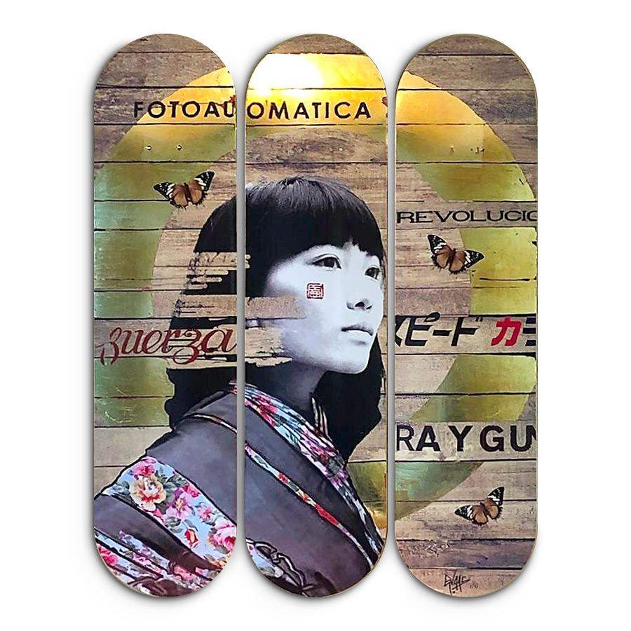 The Long Fade - Skate Decks Format - Edition - SOLD by artist Gareth Tristan Evans - Wyecliffe Galleries