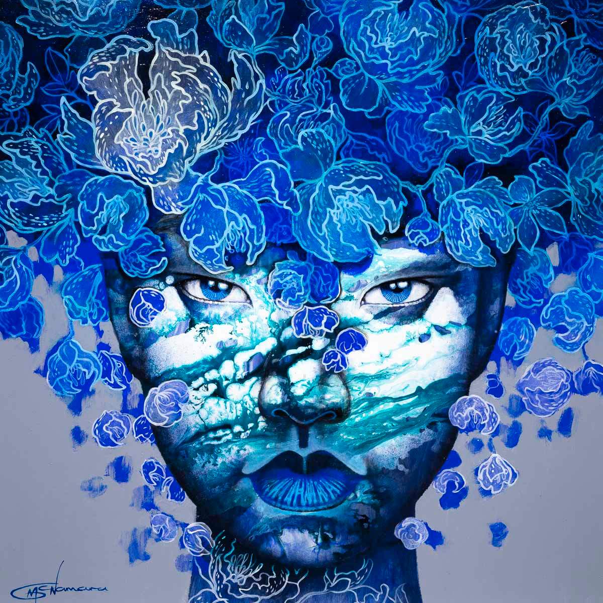 Blue Marble - Original - SOLD by artist Gary McNamara - Wyecliffe Galleries