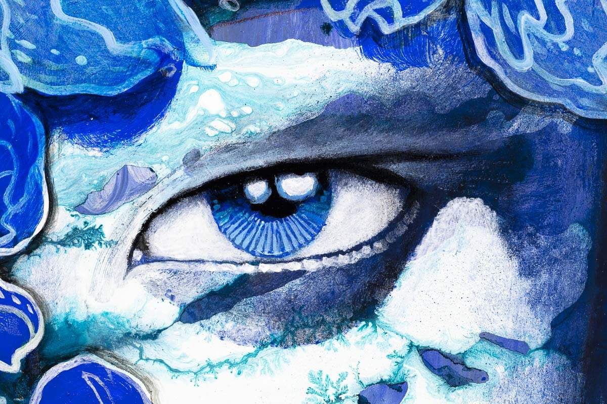 Blue Marble - Original - SOLD by artist Gary McNamara - Wyecliffe Galleries