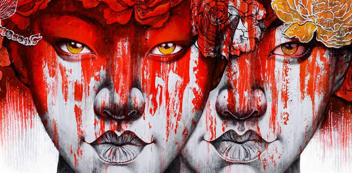 Botanical Gemini - Original by artist Gary McNamara - Wyecliffe Galleries