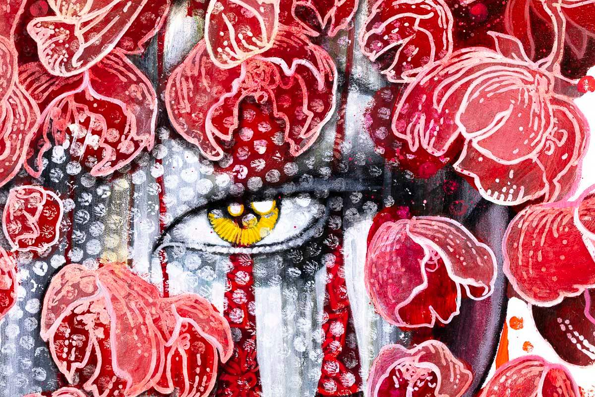 Crimson - Original - SOLD by artist Gary McNamara - Wyecliffe Galleries