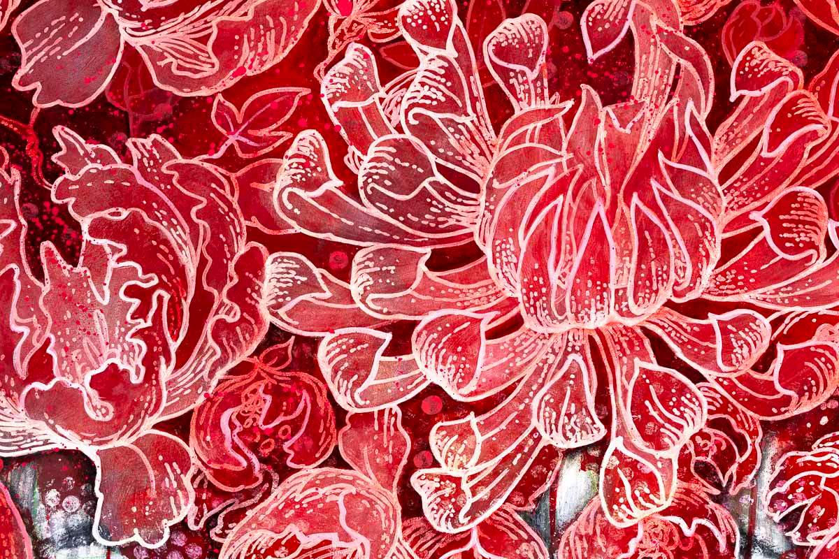 Crimson - Original - SOLD by artist Gary McNamara - Wyecliffe Galleries