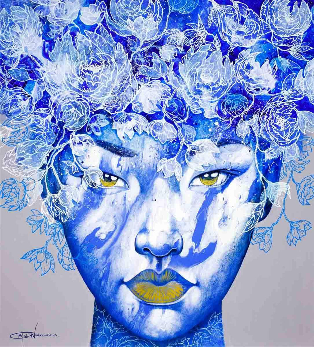 Fades of Blue - Original - SOLD by artist Gary McNamara - Wyecliffe Galleries