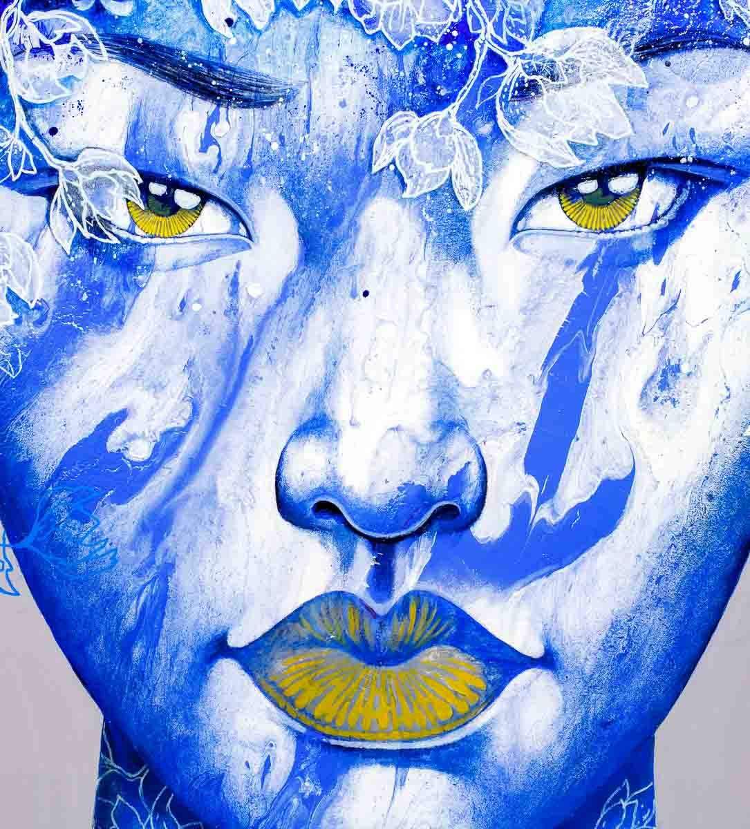 Fades of Blue - Original - SOLD by artist Gary McNamara - Wyecliffe Galleries