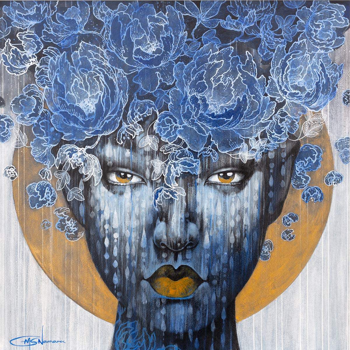 Golden Girl - Original - SOLD by artist Gary McNamara - Wyecliffe Galleries