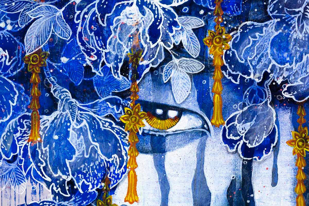 Royal Sapphire - Original SOLD by artist Gary McNamara - Wyecliffe Galleries