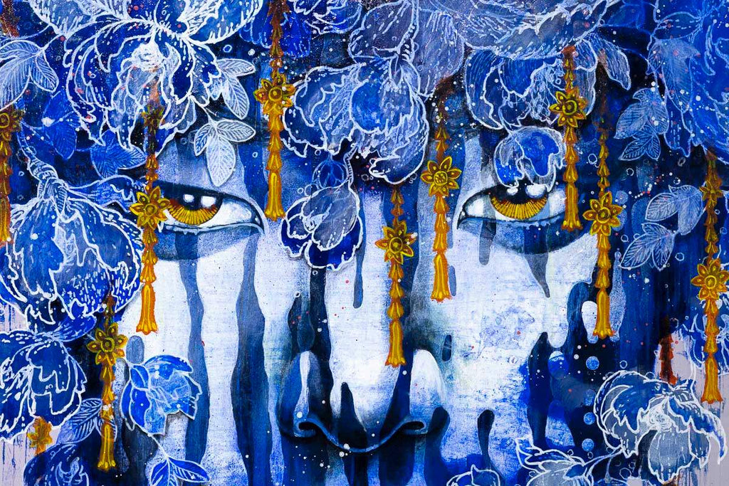 Royal Sapphire - Original SOLD by artist Gary McNamara - Wyecliffe Galleries