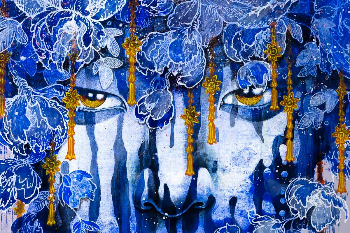 Royal Sapphire - Original SOLD by artist Gary McNamara - Wyecliffe Galleries