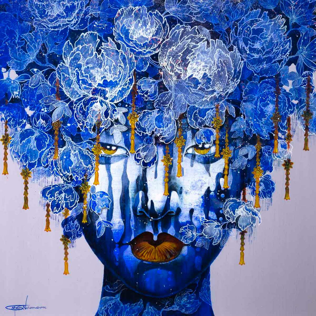 Royal Sapphire - Original SOLD by artist Gary McNamara - Wyecliffe Galleries