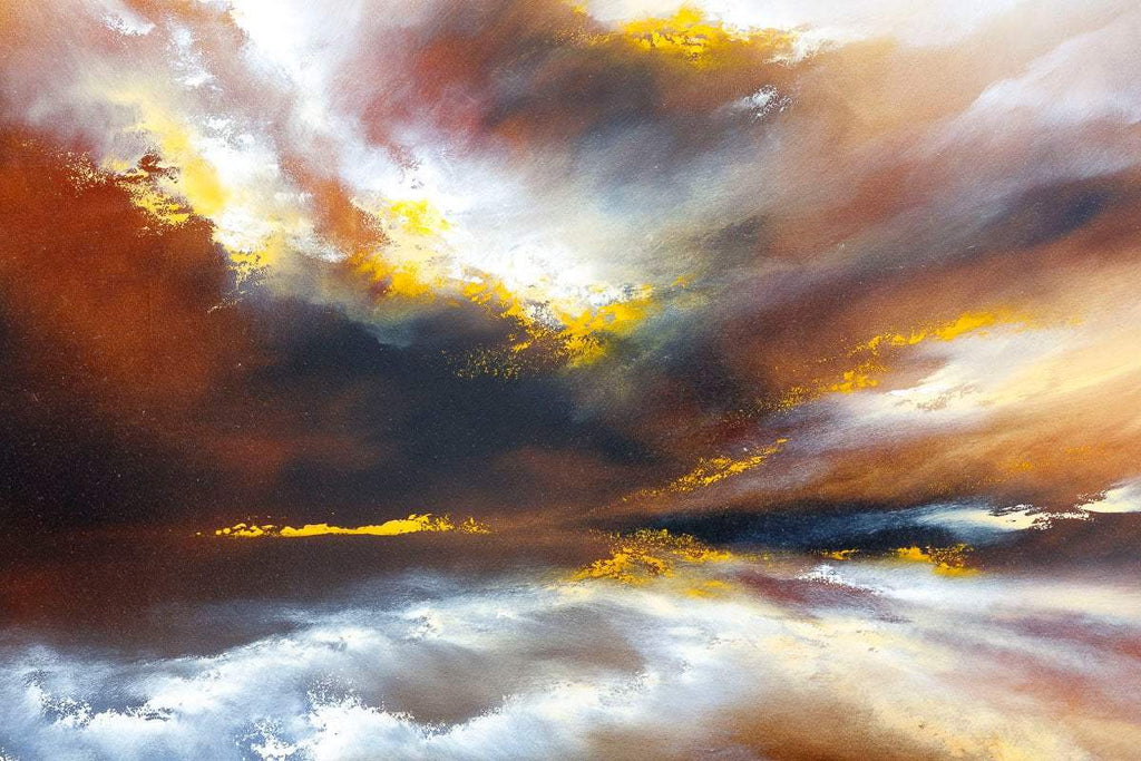 Golden Skies - Original - SOLD by artist Hamish Herd - Wyecliffe Galleries